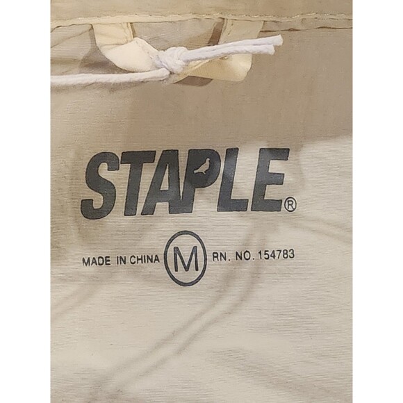 Nwt Staple Ivory Half Zip men’s Windbreaker Jacket - Picture 3 of 3